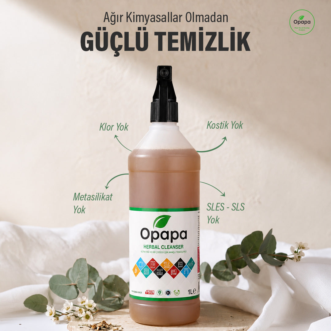 OPAPA Ultra Yağ & Kir Sökücü – Çok Amaçlı Bitkisel Temizleyici 1 L
